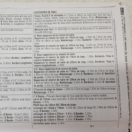 Simplicity 5530 Pattern Table Top Accessories and Chair Pad Uncut 15 PIECES - Picture 7 of 11