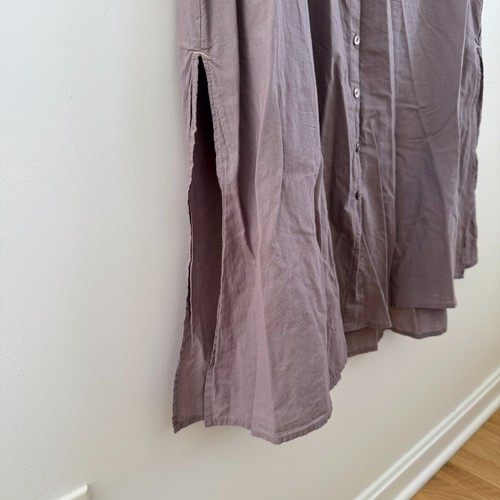 Natural Life Drew Shirt Dress Long Sleeve Maxi Cotton Button Front  XS/S Purple - Picture 7 of 9