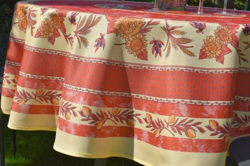 Tablecloth Provence 180 cm round Terra from France easy care and non-iron - Picture 4 of 7