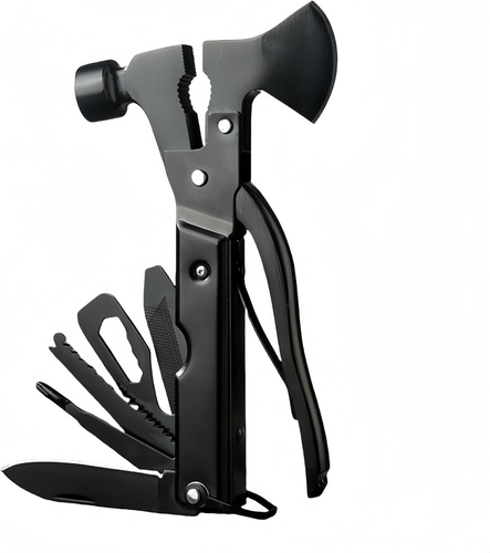 15-In-1 Multifunction Hatchet - Survival Camping Multi Tool with Hammer, Axe, Sa - Picture 12 of 12