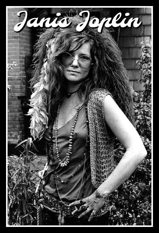 Дженис джоплин редкие фото 5" Vintage style Janis Joplin vinyl sticker. Hippie rock decal for car, laptop. 
