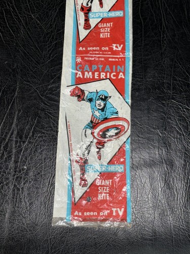 1966 CAPTAIN AMERICA 3FT. GIANT SIZE KITE PRESSMAN CORP UNUSED MARVELMANIA - Picture 6 of 7
