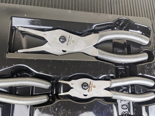 #bd467 SNAP-ON 5PC SNAP RING PLIERS SRPCR105addt Dark Titanium Gray - Picture 4 of 16