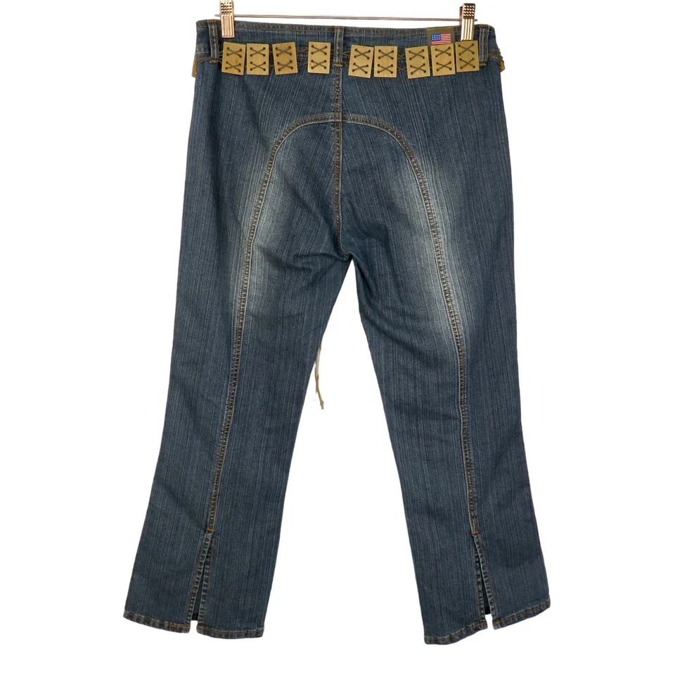 Y2k 复古 Apollo 仿旧喇叭牛仔裤带腰带 29 — 第 4/4 张图片