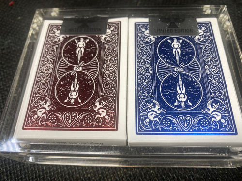 Bicycle Rider Back Playing Cards Limited Edition 2 Deck Set in Collector Box NEW - Picture 3 of 7