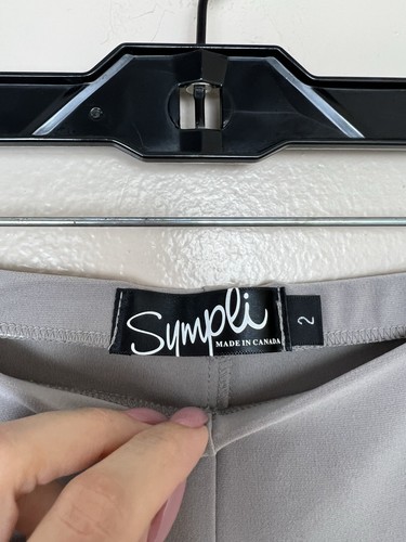 NEW Sympli Gray Cropped Legging Size 2 High Rise Pull On Pant Stretch Skinny - Picture 7 of 11