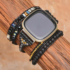 Stone Watch Band Boho Chic Strap for Fitbit Versa 2/Versa/Versa 3 Bracelet