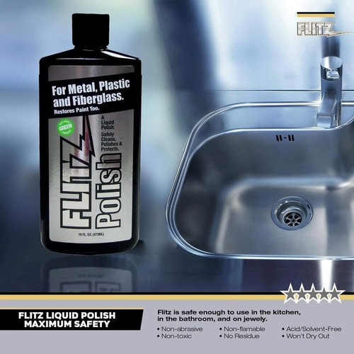Flitz Liquid Polish for Metal, Fiberglass, Plastic & Paint - 100ml - Picture 5 of 6