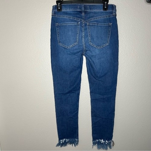 Free People Great Heights distressed frayed hem skinny jeans size 27 - Picture 5 of 9