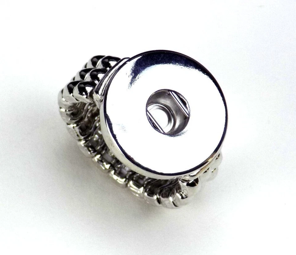 Ringrohling für Druckknopf Wechselring silberfarben