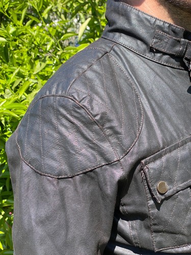Belstaff Rider Jacket Short Motorcycle Gold Label Wax Bomber Biker Size M - Picture 21 of 24
