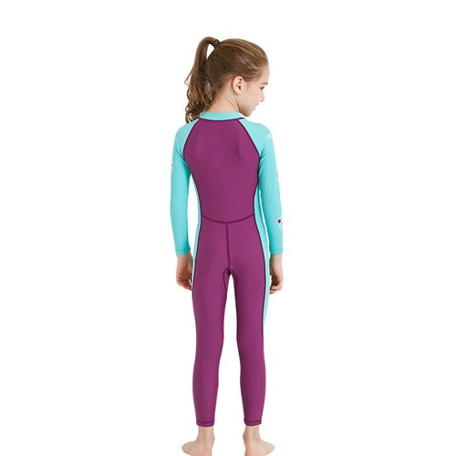 Youth Kids Baby One Piece Water Sports Sun Protection Rash Guard Long Swimsuits - Picture 31 of 32