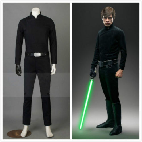 Nowy! Gwiezdne wojny Powrót Jedi Luke Skywalker Kostium cosplay czarny mundur