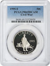 1995-S Civil War Commemorative Half PR69DCAM PCGS Proof 69 Deep Cameo