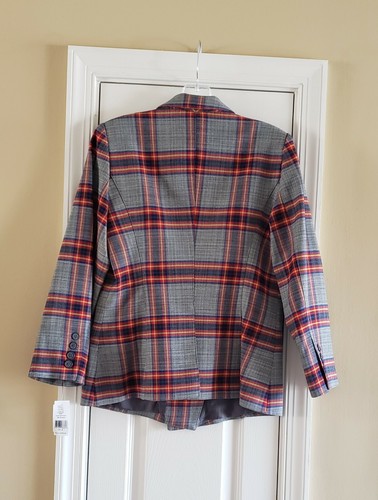 $795 Smythe Checkered Double Breasted Blazer Jacket Size 8 - Picture 9 of 10