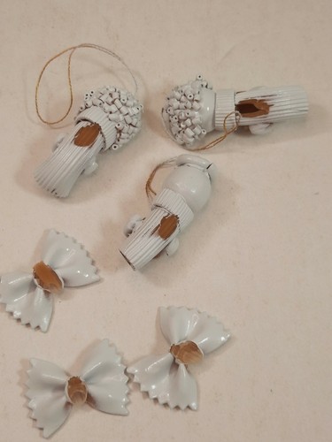 Vtg Macaroni Christmas Ornaments Need Repaired 3 Total - Picture 7 of 12