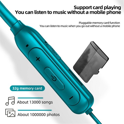 Wireless Bluetooth Headphone Neckband In-Ear Magnetic Earphones Built-in Mic - Zdjęcie 4 z 15