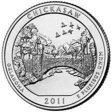 2011 Chickasaw D  NP Quarter. ATB Series Uncirculated From US Mint roll.