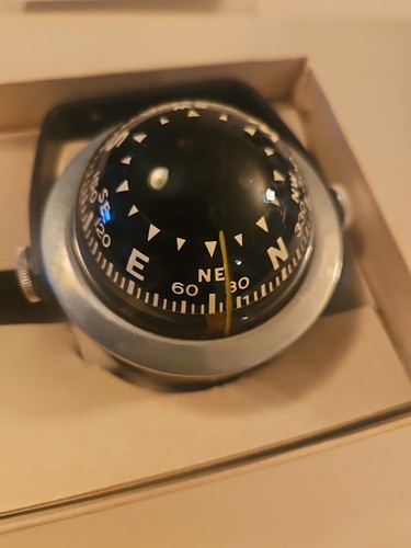 Vintage AIRGUIDE Model 74 MARINE BOAT COMPASS IN ORIGINAL BOX Collectible NOS - Bild 2 von 8