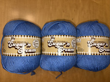 Lily Sugar 'N Cream Super Size Yarn 100 Cotton 4 oz Blueberry Set of 3