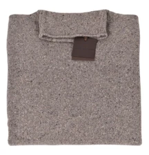 NEW Stile Latino Vincenzo Attolini cashmere sweater EU 52 US 42 L greige tweed