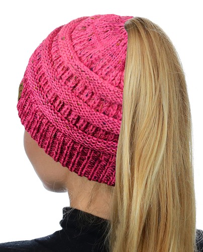 CC Beanie Tail CONFETTI Soft Stretch Zopfmuster Messy High Bun Pferdeschwanz Beanie - Bild 40 von 142