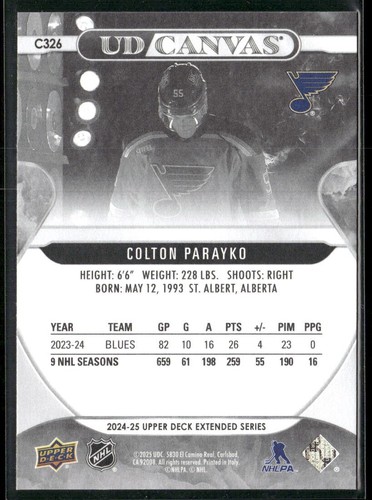 24/25 2024-25 UD HOCKEY Series 1,2 & EXTENDED - BLACK & WHITE UD Canvas *U Pick - Picture 45 of 59