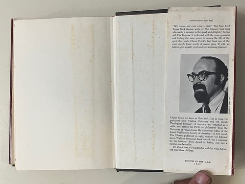 The Promise Chaim Potok 1969 BC Edition Hardcover DJ Jewish Fiction Sequel - Picture 18 of 19