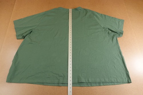 Ulla Popken Womens Plus Size 36/38 Green Cotton Short Sleeve V Neck T-Shirt NWT - Picture 9 of 10
