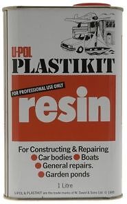 Upol Plastikit Clear Fibre Glass Poly Resin 1 Litre 1L - Picture 1 of 1