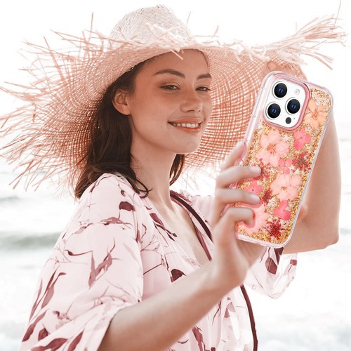 Für Apple iPhone 16 Pro Max - Echte Trockenblumen Dual Layer Stoßfest Cover Case - Bild 6 von 13