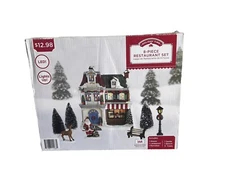 Holiday Time 8 Piece Restaurant Set In Original Box, Christmas Decoration Set
