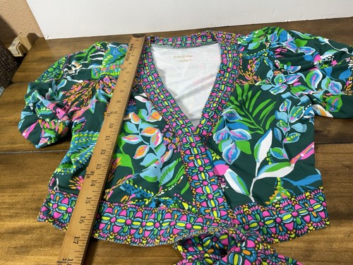 Lilly Pulitzer Sailynn Maxi Set Top Crop Top Skirt Sunshine Jungle Green Small - Picture 5 of 15
