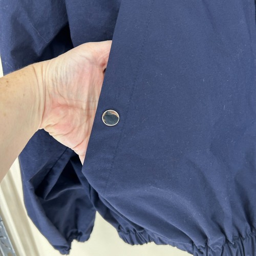 VTG Polo Ralph Lauren Full Zip Jacket Navy Blue Yellow Hood Red Pony Men's L - Picture 4 of 9