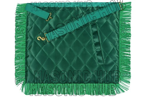Handcrafted Masonic DeMolay Apron 100% Lambskin with Master Mason Emblem on Flap - Picture 2 of 2