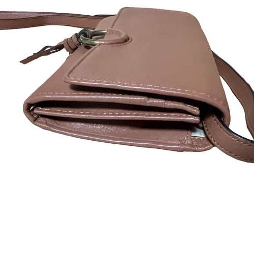 Lucky Brand Kemi Leather Convertible Crossbody & Card Holder Ginger Brown NWT - Picture 11 of 17