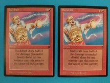🔥2X Backdraft🔥 Legends Vintage 19994 MTG | NM/Unplayed! | Actual pics!!!