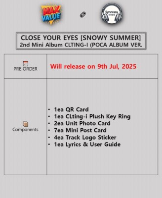【htm34】CLOSE YOUR EYES クルティン CLting-i CLOSE YOUR EYES [SNOWY SUMMER] 2nd Mini Album CLTING-I Ver