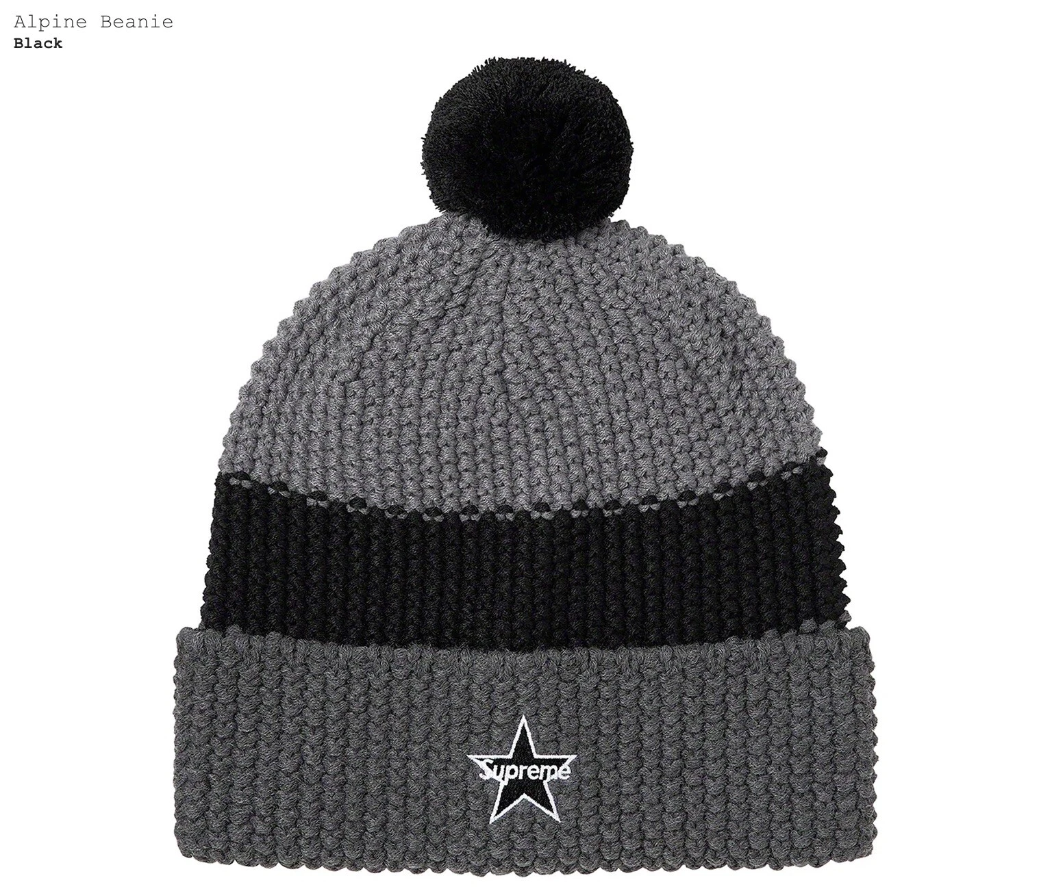 Supreme Alpine Beanie BLACK (FW20BN41) Week 11 Sold Out Ready To Ship