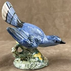 Stangl Pottery 3276S VTG Blue Jay 5" Bird Cerulean Warbler Songbird Hand Painted