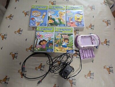 LeapFrog Leapster 2 Pink/Lila Lernkonsole und 5 Spiele im Karton