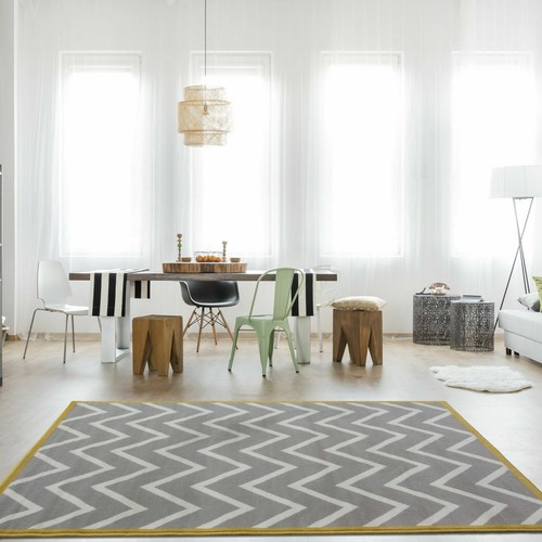 Mustard Gold Ochre Popular Grey Rugs Large Small Fluffy Shag Room Area Rug - Picture 43 of 55