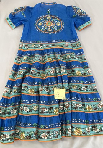 beulah style dress Layered Floral Multicolor Womens Puff Sleeve - Photo 12/12