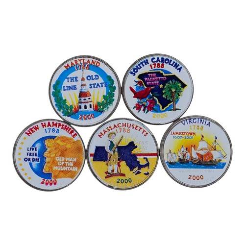 Complete 50 US STATE SET American Statehood Quarters 1999 - 2008 Colorized - Picture 5 of 13