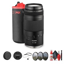 Canon RF 75-300mm F4-5.6 Lens  58mm 3 PC Filter Kit  Large Lens Case  More