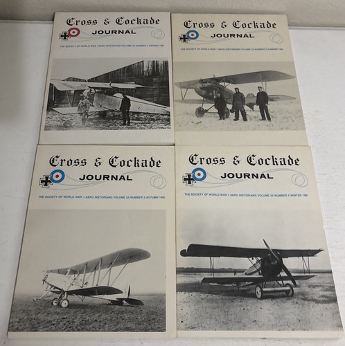 Complete 1981  Set Of Cross & Cockade Journal  PB Books The Society Of World War - Picture 1 of 13