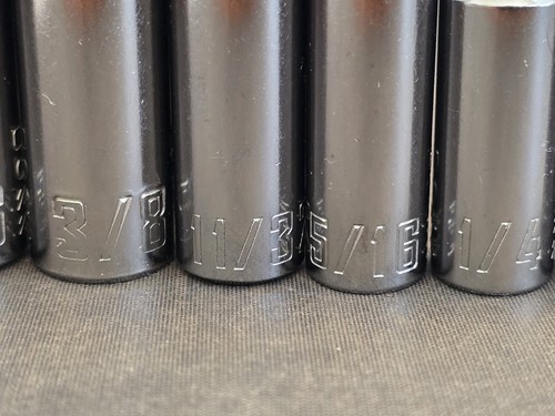 Craftsman 1/4" Drive 8 Piece 6 Pt Point SAE Deep Chrome Socket Set NEW - Picture 4 of 5