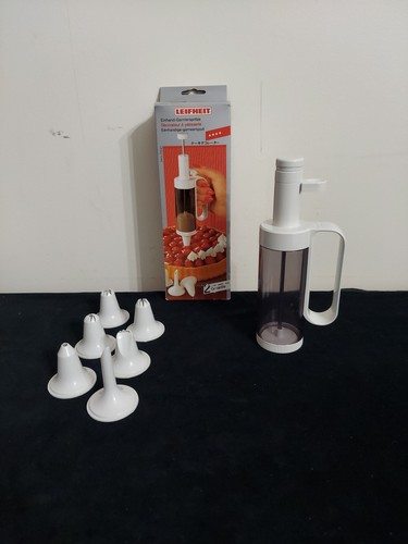 Vintage Leifheit One Handed Cake Decorator With 6 Inserts Made in West Germany - Picture 2 of 7