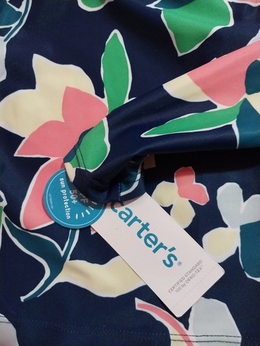 Carter's Traje de Baño Niño Pequeño Talla 12M Multicolor Floral Bikini Conjunto de Natación UPF 50+ - Imagen 2 de 6