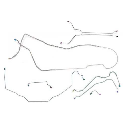 Brake Line Kit Complete Tubes Hardtop Factory Power Disc 1970 Cutlass OE 8pc - Picture 1 of 9